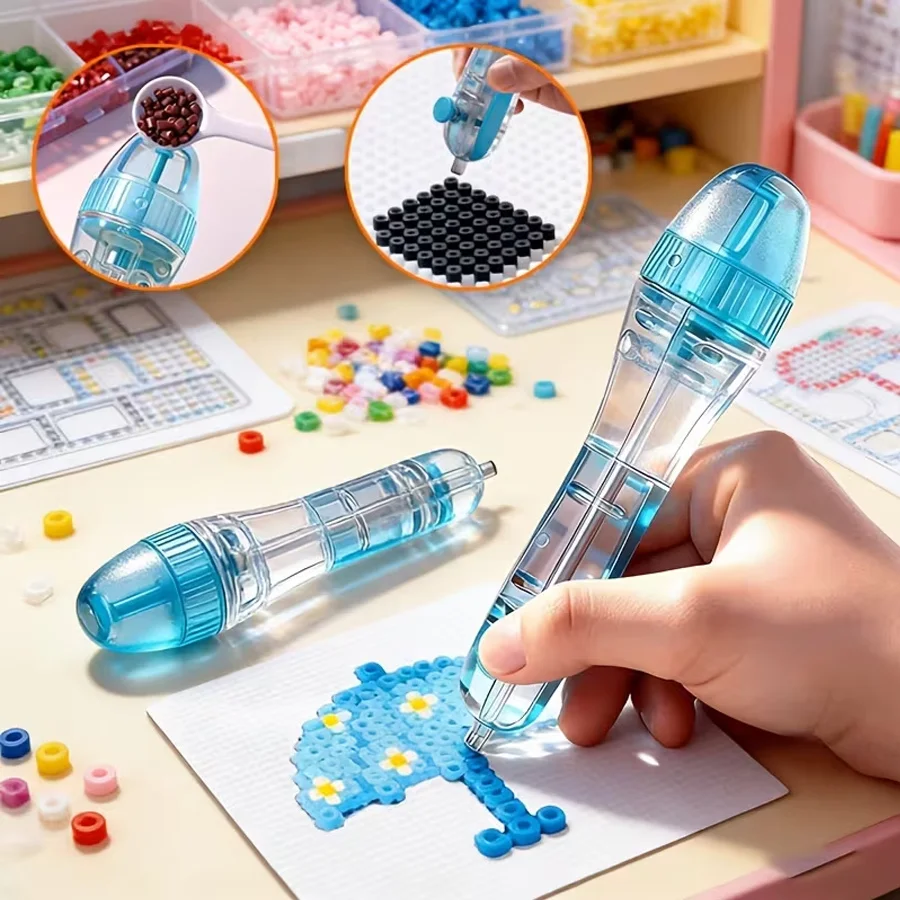 Creative DIY Beaded Pens, 2.6mm Automatic Pixel Bead Pen for Puzzle Beads DIY Handmade Craft Tool Art Accessory Design