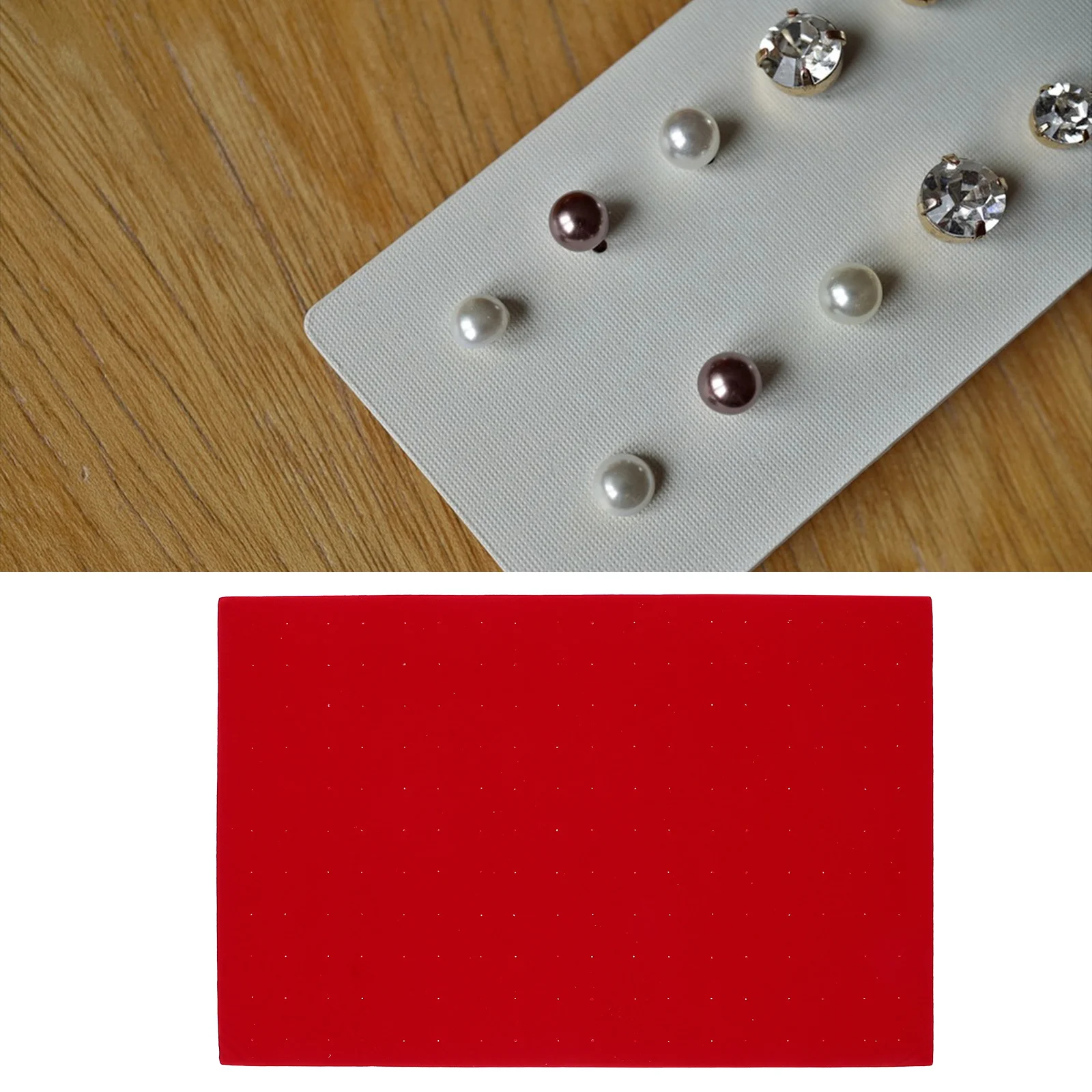 

Pad Ring Ring Tray Insert Display Holder Jewelry Display Tray Foam Jewelry Organizer Storage Box Liners Red