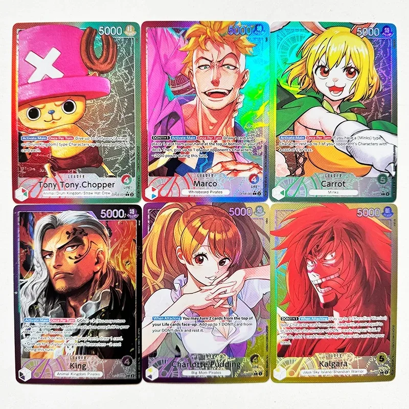 Anime One Piece OPCG English Leader Luffy Sabo Zoro Nami Law Ace Sanji Replica Sakazuki Reiju Perona Game Anime Collection Cards