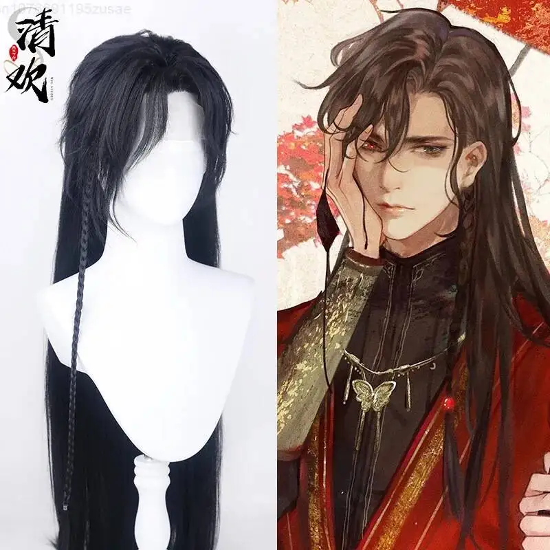 perruque-de-cosplay-artisanale-qinghuan-tian-guan-ci-fu-ghost-king-hua-cheng-style-ancien-hanfu-sanlang-coiffure-exotique