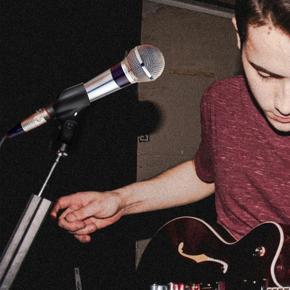 

2 set Adjustable Mic Clip Desktop Microphone Holder Black Stable Mount Stand For Conference Table Mic Support Bracket Portable