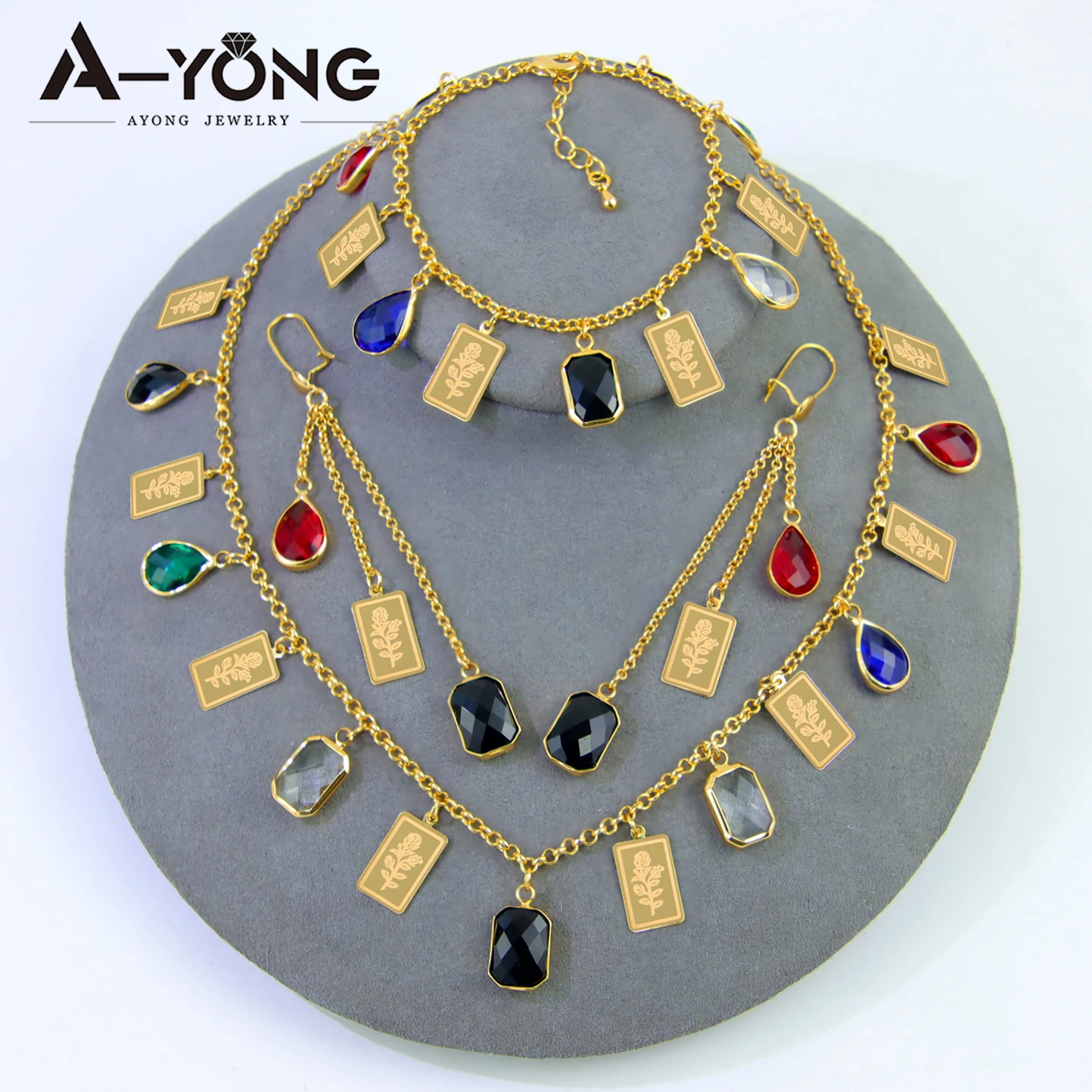 Luxus kubischen Zirkon Gold Farbe Münzen Anhänger Halskette Set 21 Karat vergoldet islamische Frauen Vintage Hochzeits feier Schmuck Geschenke – Detail 3