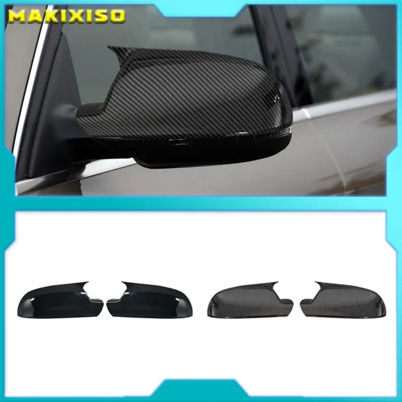 ABS material Carbon appearance Mirror Cover Rearview Side Mirror Cap S Line For Audi A3 8P A4 A5 2008-2009 B8.5 2011-2016