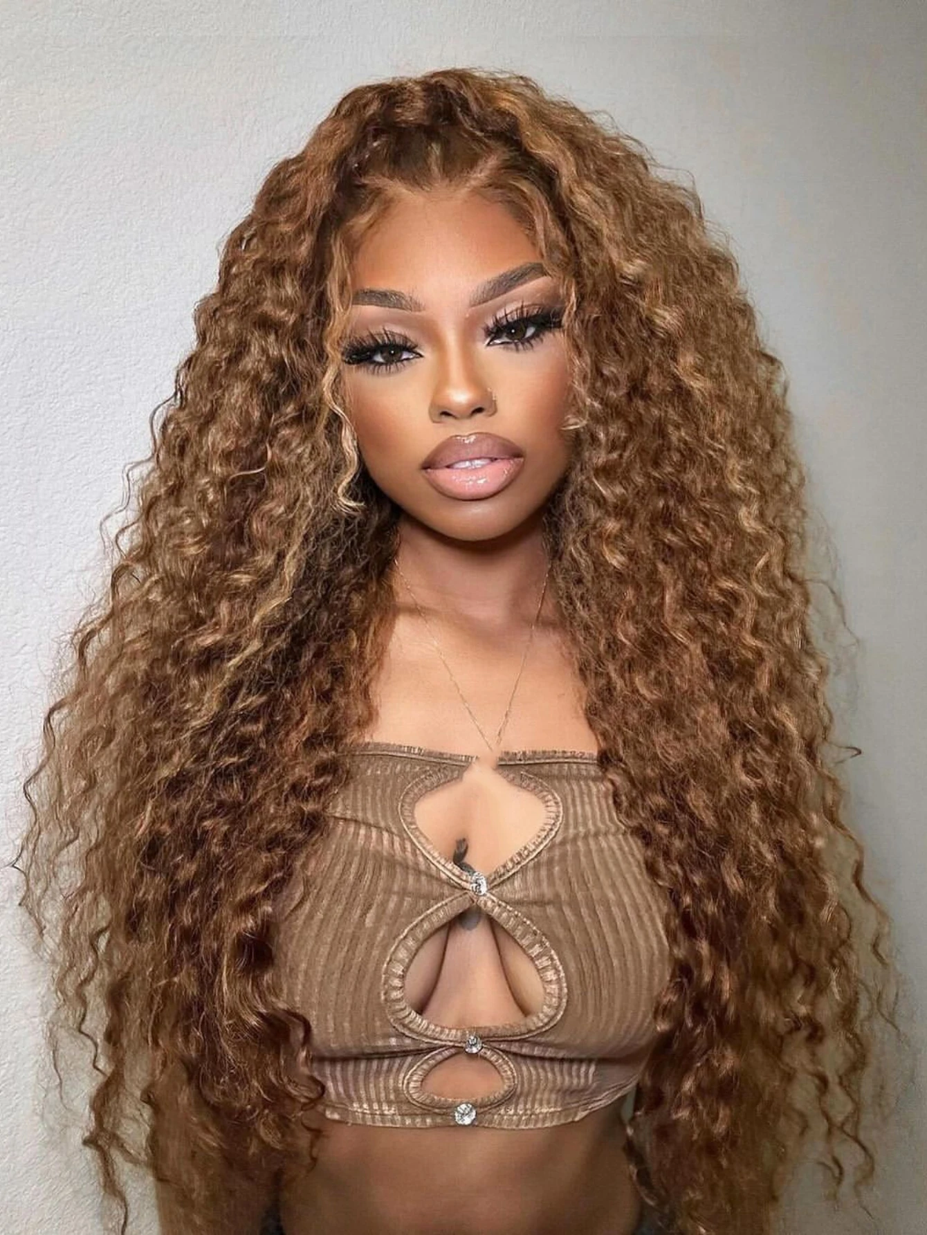 32 34 Zoll Highlight Perücke Echthaar Deep Wave 13X5 HD Lace Frontal Perücke 13X5 4/27 Ombre Braun Blond Lace Front Perücken für Frauen