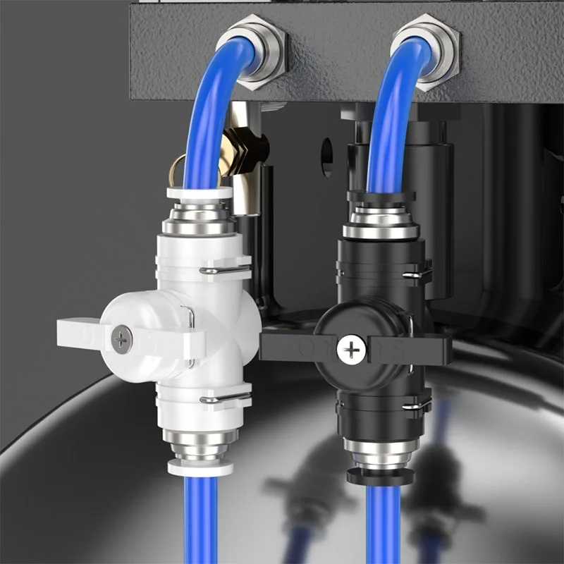 BUC BTC Serie 4mm 6mm Pneumatischer Steckverbinder mit Handventil zum Umschalten Manueller Kugelventil-Strombegrenzer – Detail 3