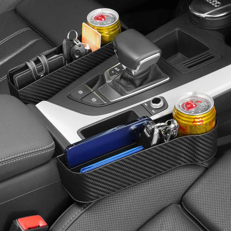 2pcs Car Seat Crevice Storage Box, Multifunctional Car Interior Products, Crevice Phone Beverage Storage Box