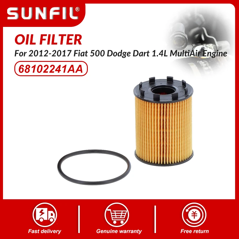 

68102241AA Oil Filter for 2012-2017 Fiat 500 Dodge Dart 1.4L MultiAir Engine