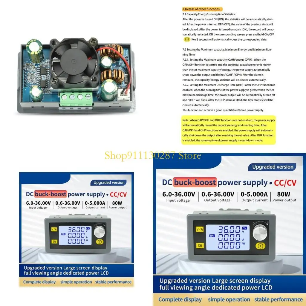 

J1HC SK80H DC6 ~ 36 В до DC0,6 ~ 36V Лабораторный источник питания 5A 80 Вт.