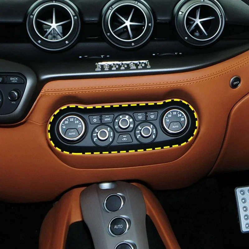 

For Ferrari F12 Berlinetta Real Dry Carbon Fiber 2013+ Interior Central Air Conditioning Adjustment Panel Frame Accessories