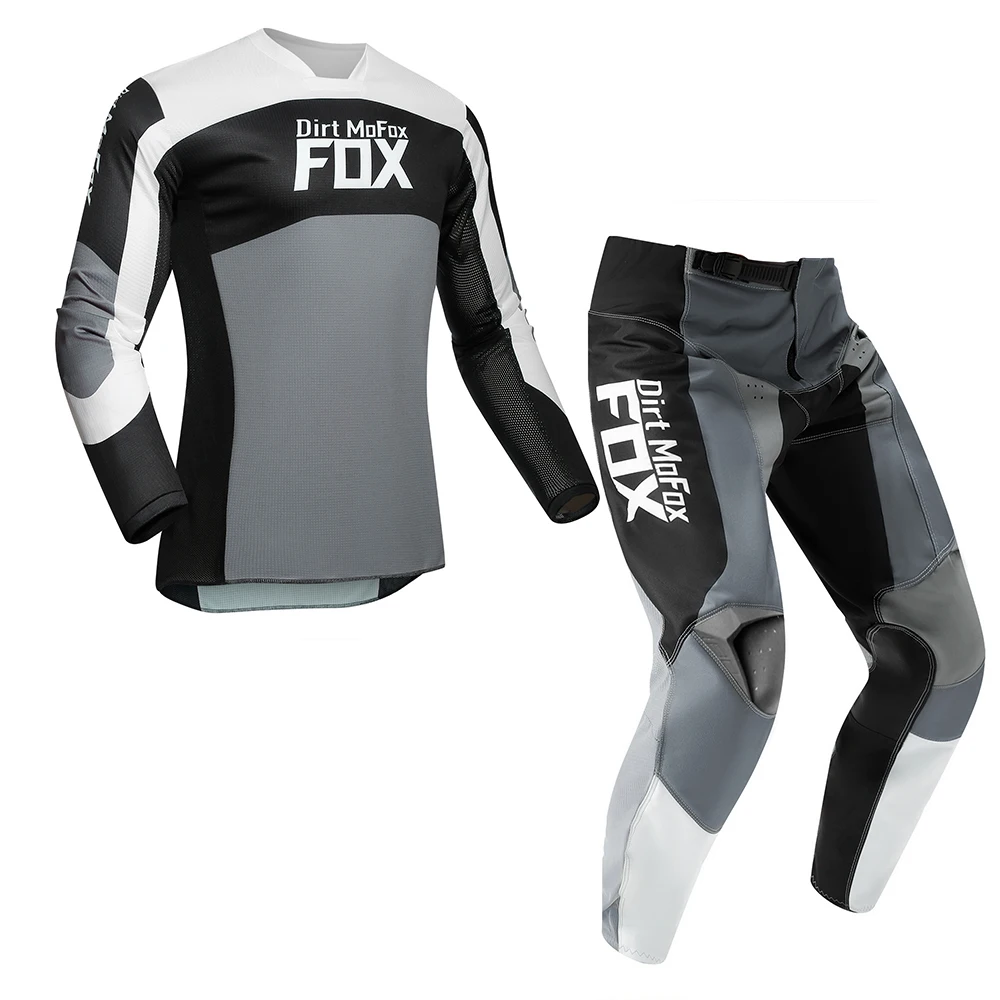 

Grey 2024 Motochross Gear Set Prime Pro MX Jersey Set Dirt Bike Clothing Motorcycle Racing Suit