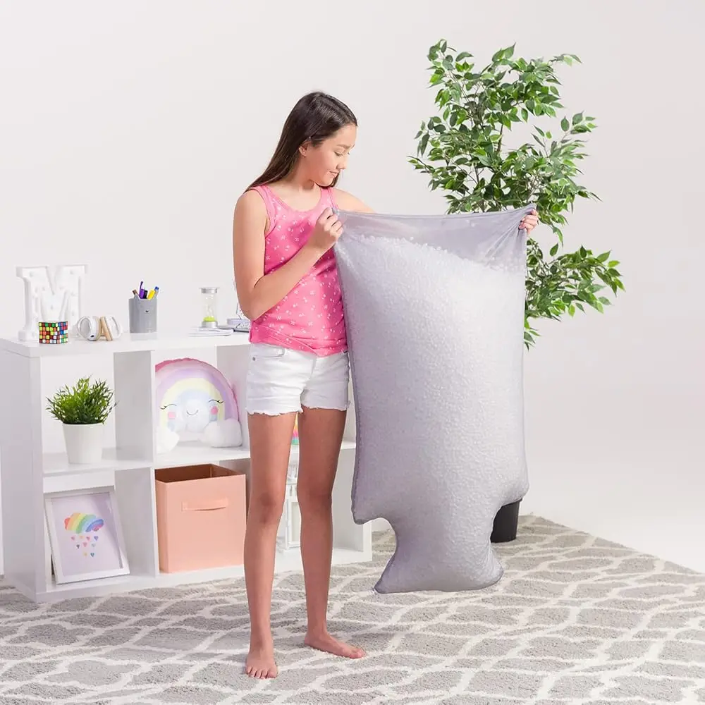 Filling Bean Bag Refill, 100 L, White With Ez-Pour Zipper Spout