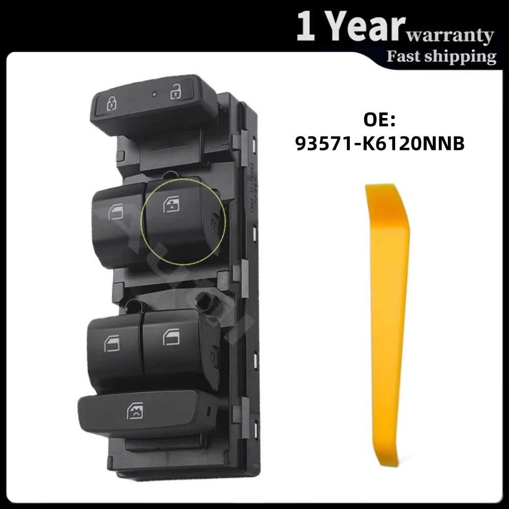 

For Hyundai I10 2020-2025 93571-K6120NNB Front Right Power Window Switch Control Button Electric Lifter Replacement Accessories