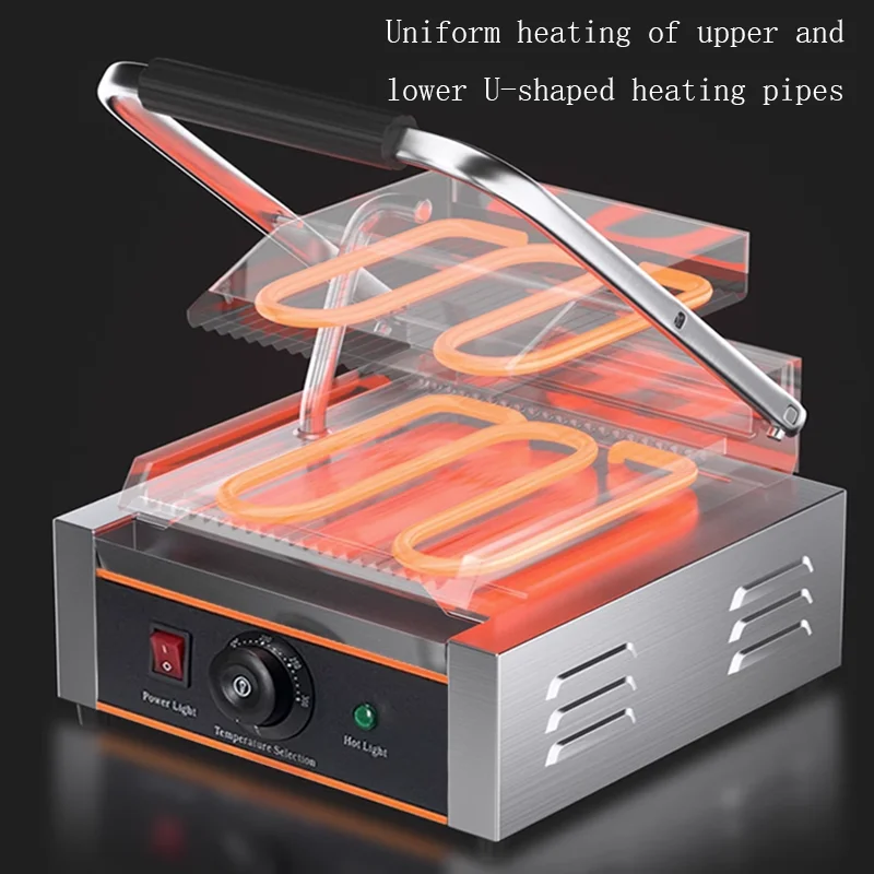 Camping BBQ Electric Teppanyaki Griddle Beef Steak Grilled Squid Hand Cake Making Machine