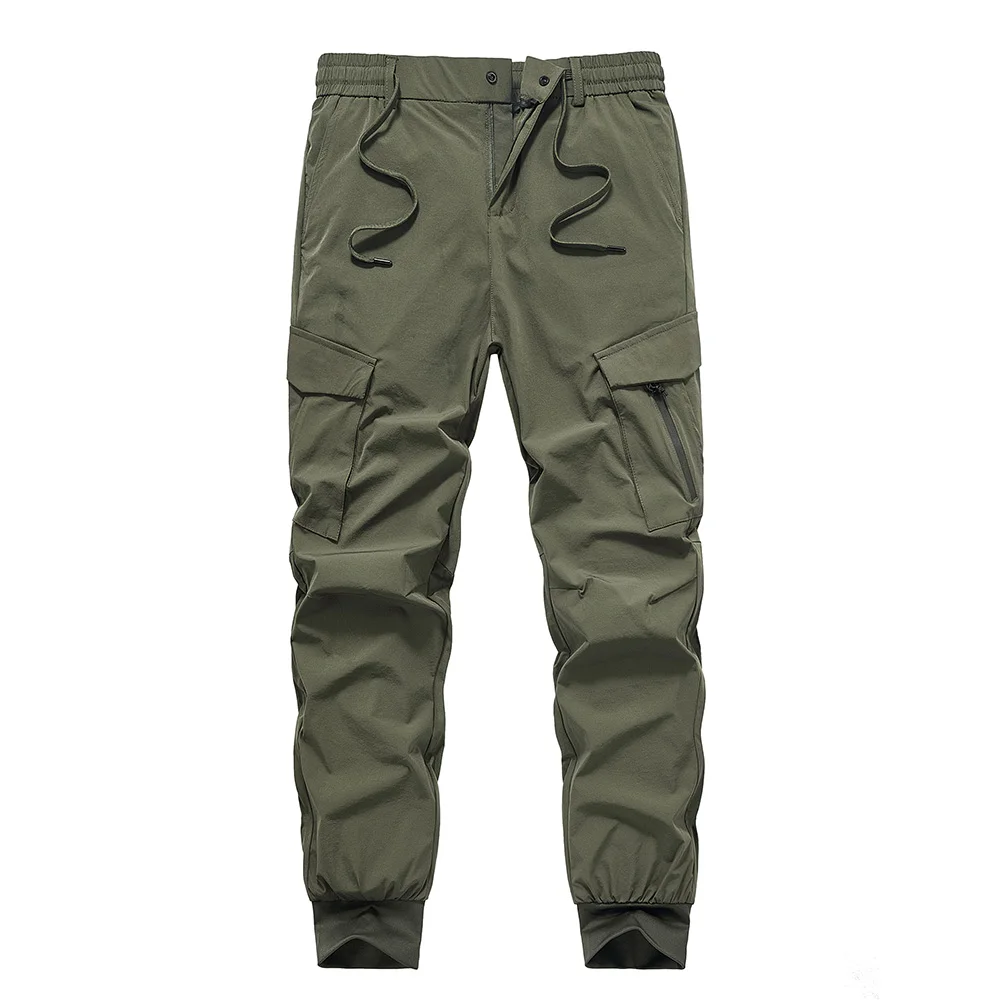 

Men's Casual Cargo Pants Waterproof Outdoor Elastic Waistband Comfortable Breathable Multiple Pockets for Active Wear