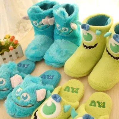 شبشب منزلي دافئ زوجين نعال قماش جامعة الوحش سولي ماكيتريك أحذية الشتاء لينة مريحة شبشب منزل لعشاق #1