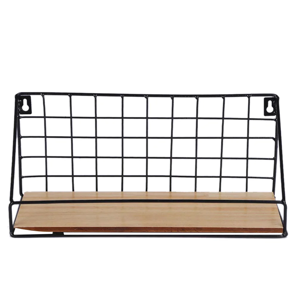 

Floating Shelves Rustic Wood Wire Frame for Bedroom Kitchen Office