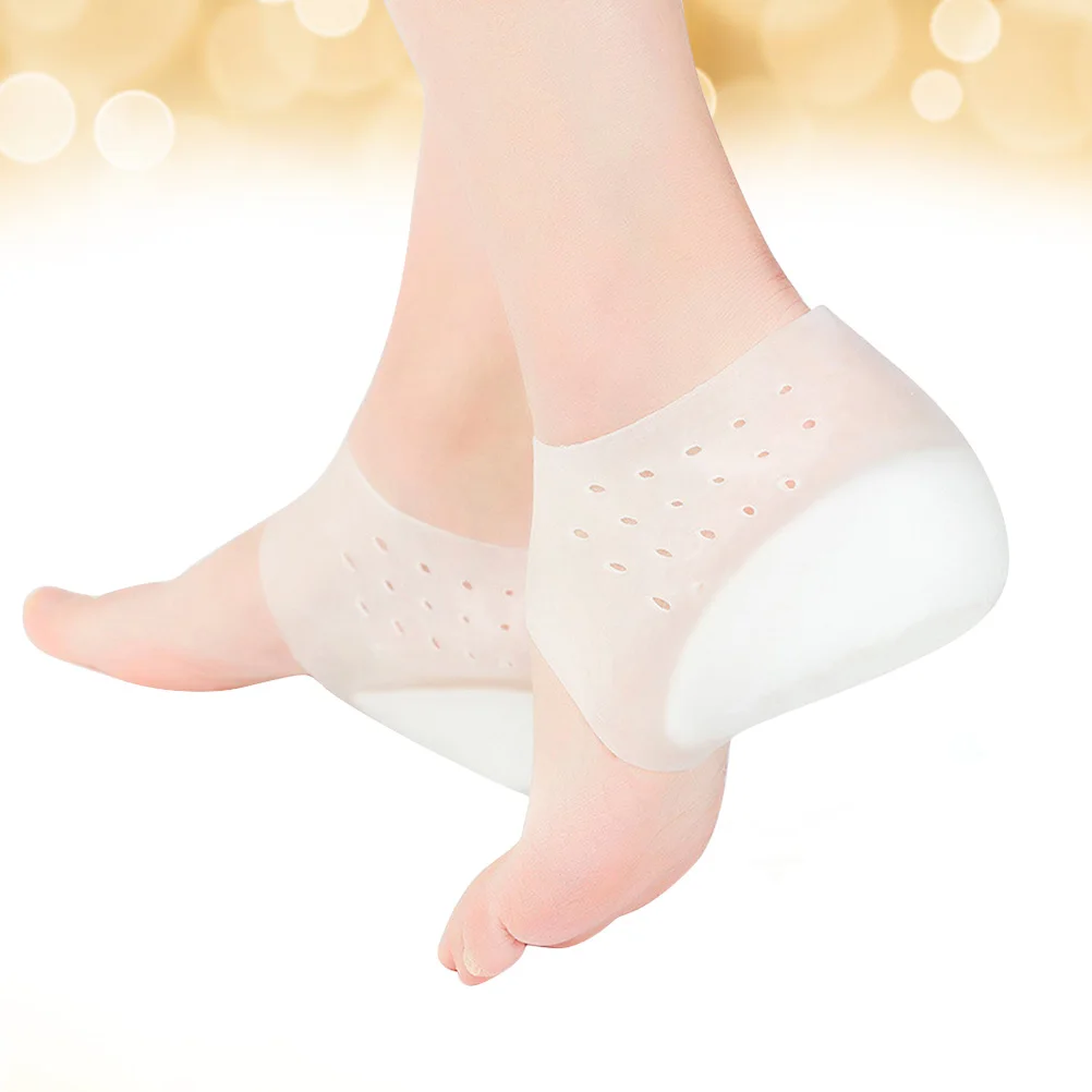 

Height Increase Insoles 2.5cm Silicone Heel Pads Cover Invisible Silicone Shoe Pads Practical Heel Lift Inserts