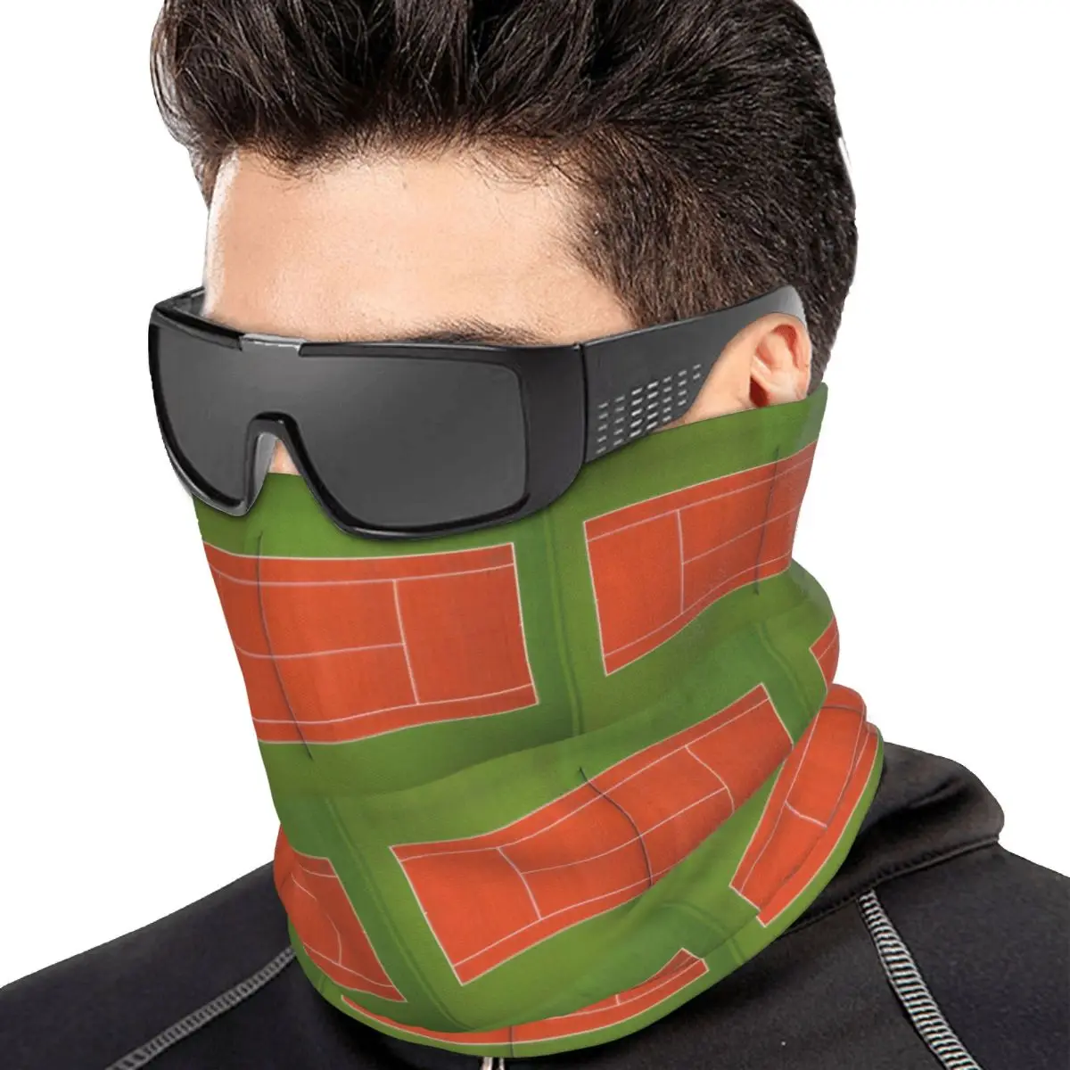 Tennis Court Multifunctional Elastic Neck Gaiter Wind Proof Face Cover Bandana Unisex for Cycling Climbing Fishing