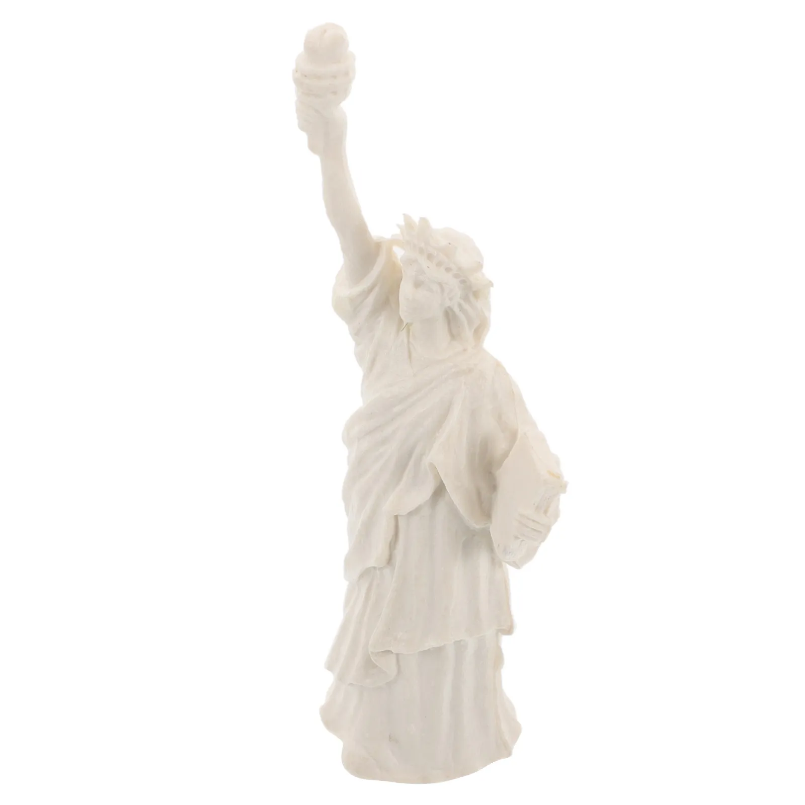Miniature Statue of Liberty Sculpture White Resin DIY Drawing Statue Patriotic Home Ornament Decoration Sculpture for Painting
