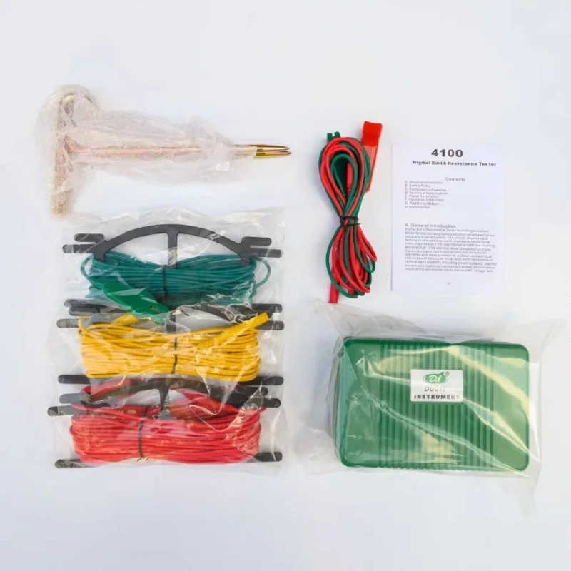 DUOYI DY4100 Digital Earth Ground Resistance Meter Meg-ohmmeter 0-2000 Ohm Instruments Inspection Electrician Resistance Tester