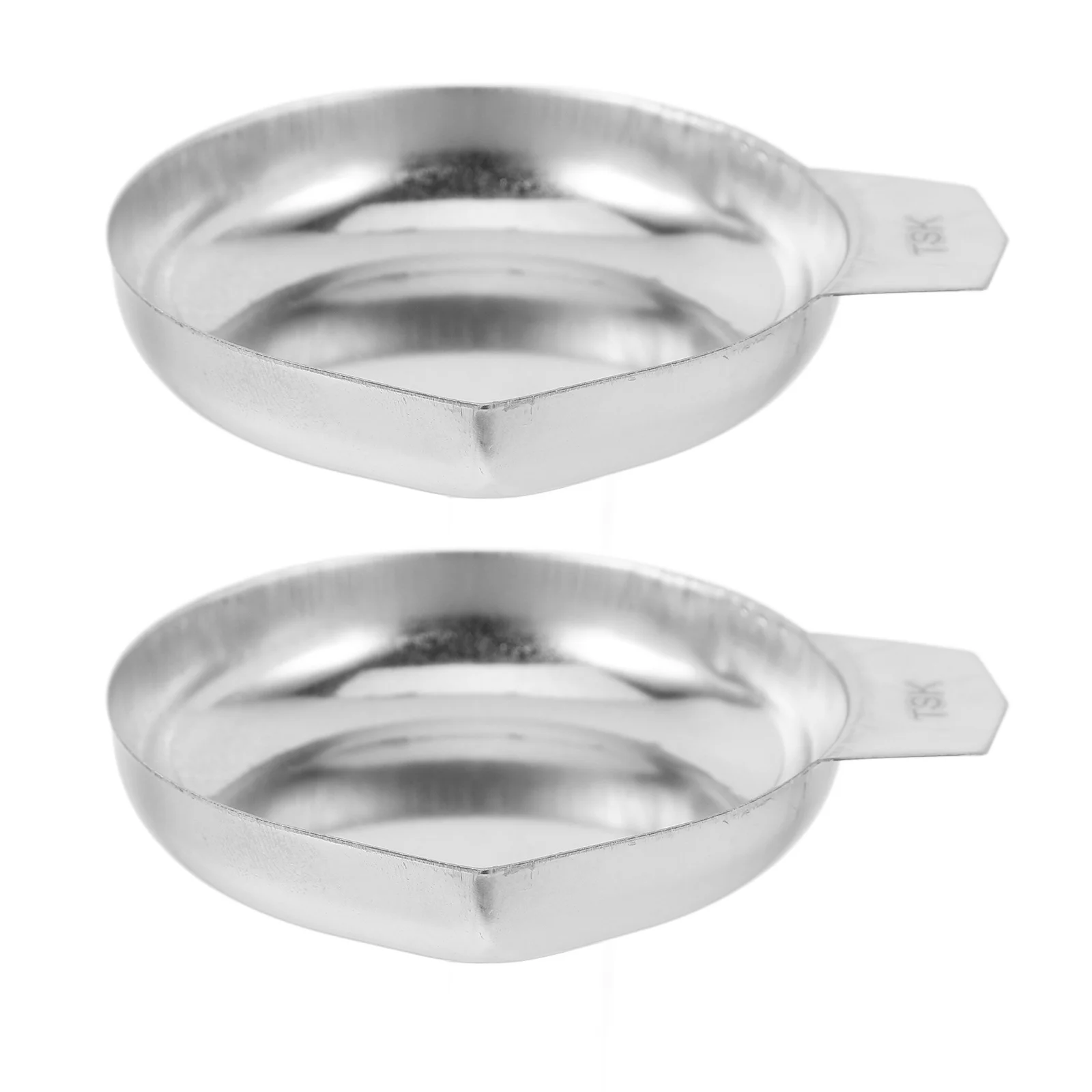 2 قطعة صواني مقياس الفولاذ المقاوم للصدأ حافة مستديرة وزن المقالي للمجوهرات موازين المطبخ الإلكترونية الرقمية أداة قياس الوزن #5