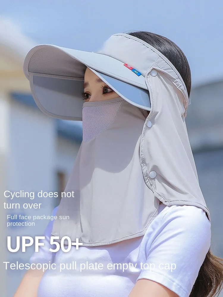 

Hat Women Summer Air Top UV Sun Protection Hat Big Brim Face-Covering Face UV Protection Sunhat Cycling Sun Hat