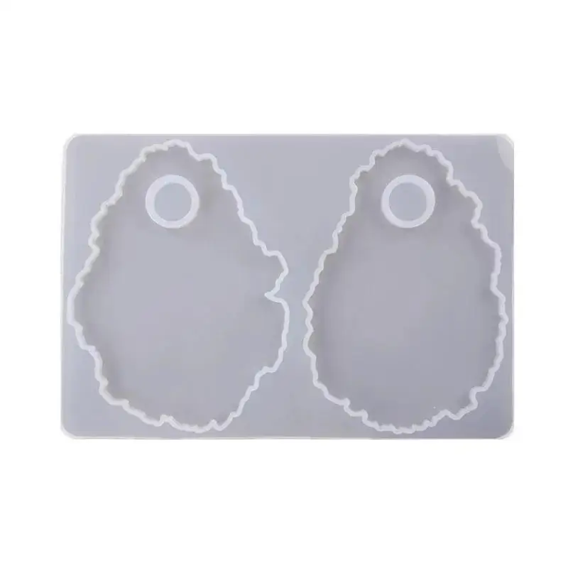 DIY Handmade Creative Crystal Epoxy Molds Resin Makeup Tray Dish Irregular Agate Mirror Silicone Mold Art Accessories Supplies