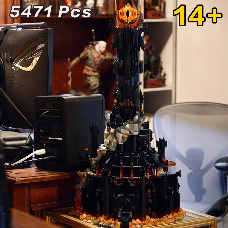 

5471 шт. креативные кольца Lord Barado Fortress Barad Dur Dark Tower, строительный блок для праздника, дня рождения, Рождественского подарка