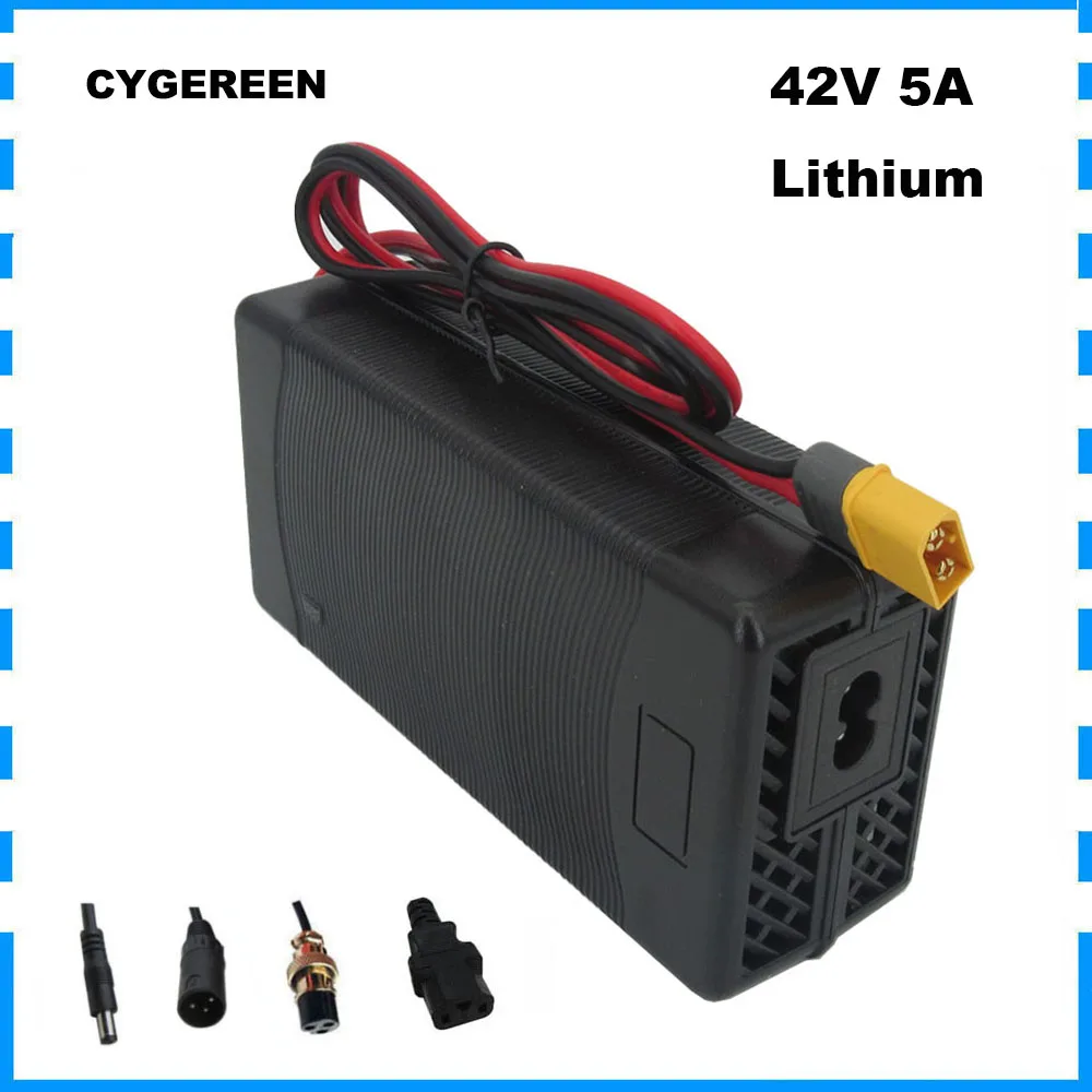 36V Li ion Fast Charger 42V 5A DC XT60 10S 36 V 20AH 30AH Lithium Smart Battery Chargers