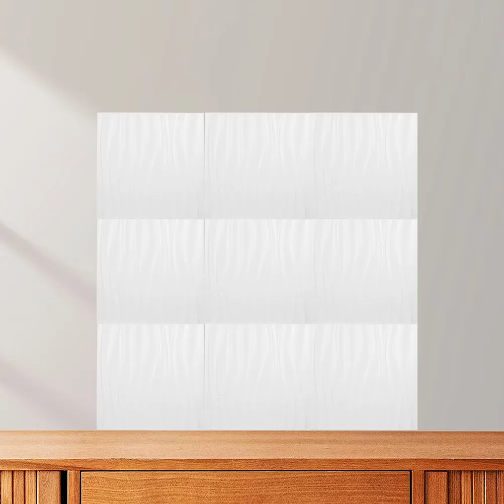 3Pcs Decorative 3D Wall Panels PVC High Durability Easy Installation Wall Panels for Hotel Lobby Office Coffee House Decor