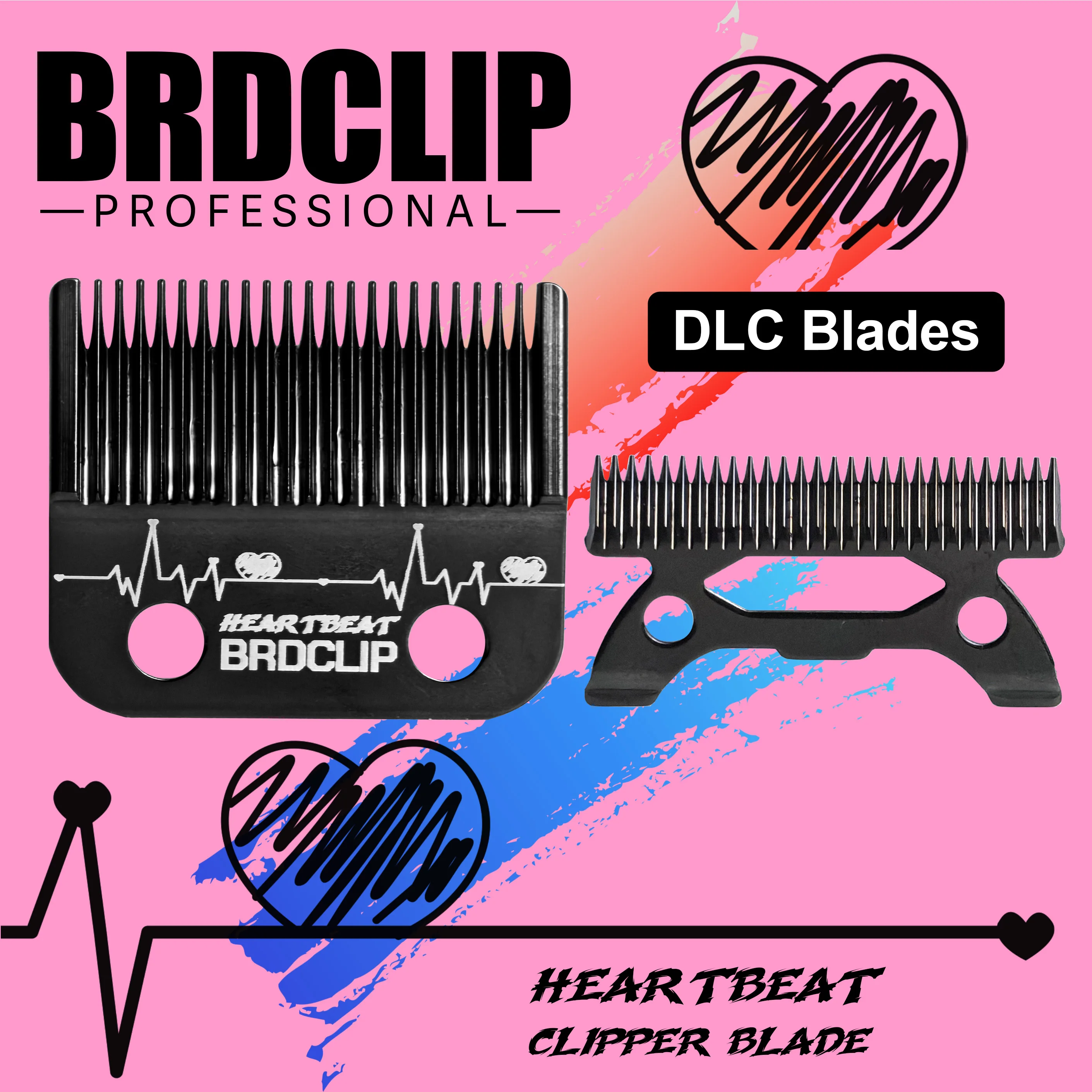BRD-HeartBeat Blade Voor BRD106 NG-X1 V001 V003 MRD Vervang de messen van de nieuwe professionele tondeuse Diamantachtige carbon