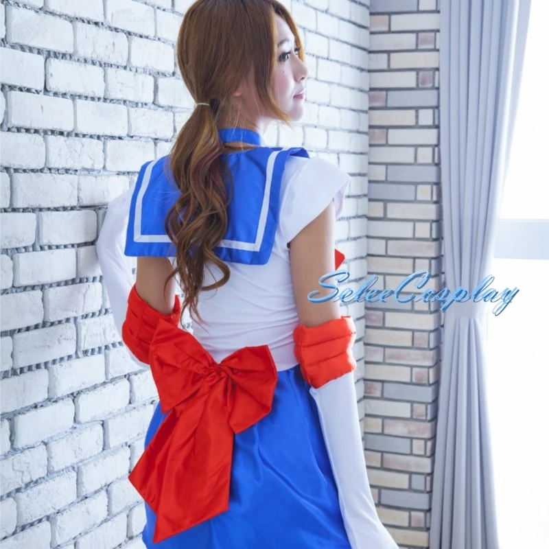 Anime Sailor Cosplay Costume Moon Tsukino Usagi Uniform Dress Outfits Cosplay Yellow Wig Halloween Carnival Party Women Set