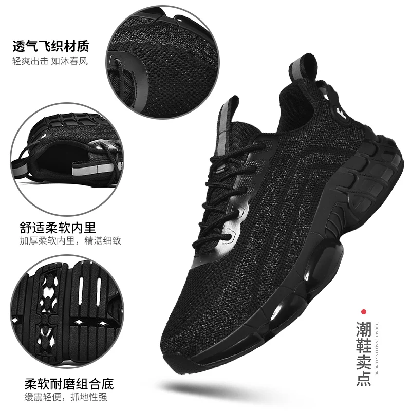 Casual Sportschoenen Voor Heren Populaire Lichtgevende Fly Geweven Mesh Ademend Zacht En Slijtvast Tennis Outdoor Antislip Sneakers