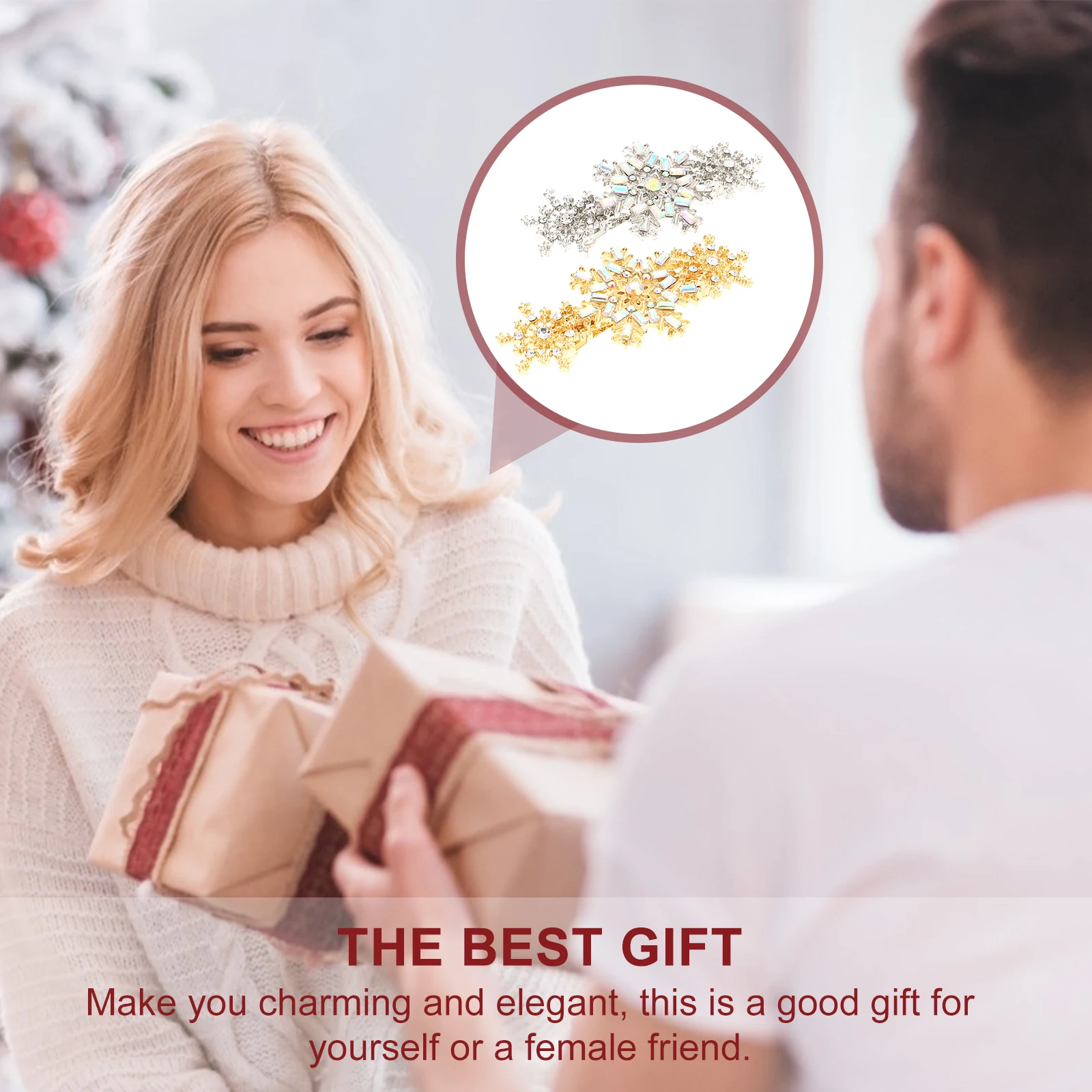 

2 Pcs Balloon Flower Hairpin Baby Clip Decorations Zinc Alloy Christmas Holiday Accessories for Girls