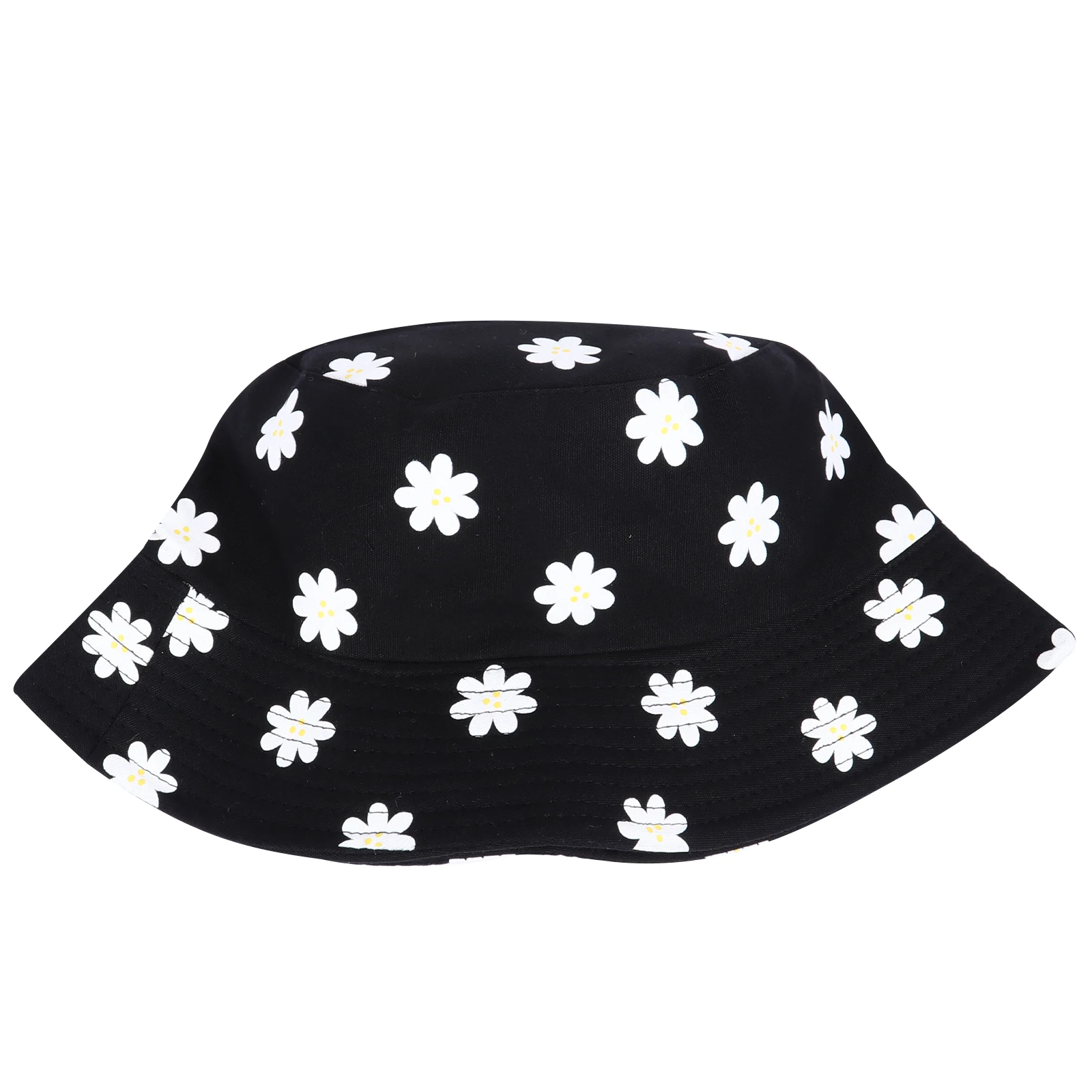 

Flower Printed Fisherman Hat Reversible Bucket Double Side Hats Sided Cap Cotton Men and Women