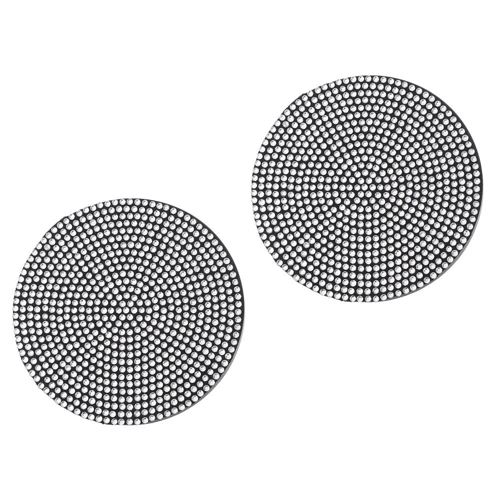 

2pcs Anti- Coaster For Car Car Coasters Cup Holder Mat Pvc Waterproof Non-Slip Drink Holder Auto Accessories Glitter