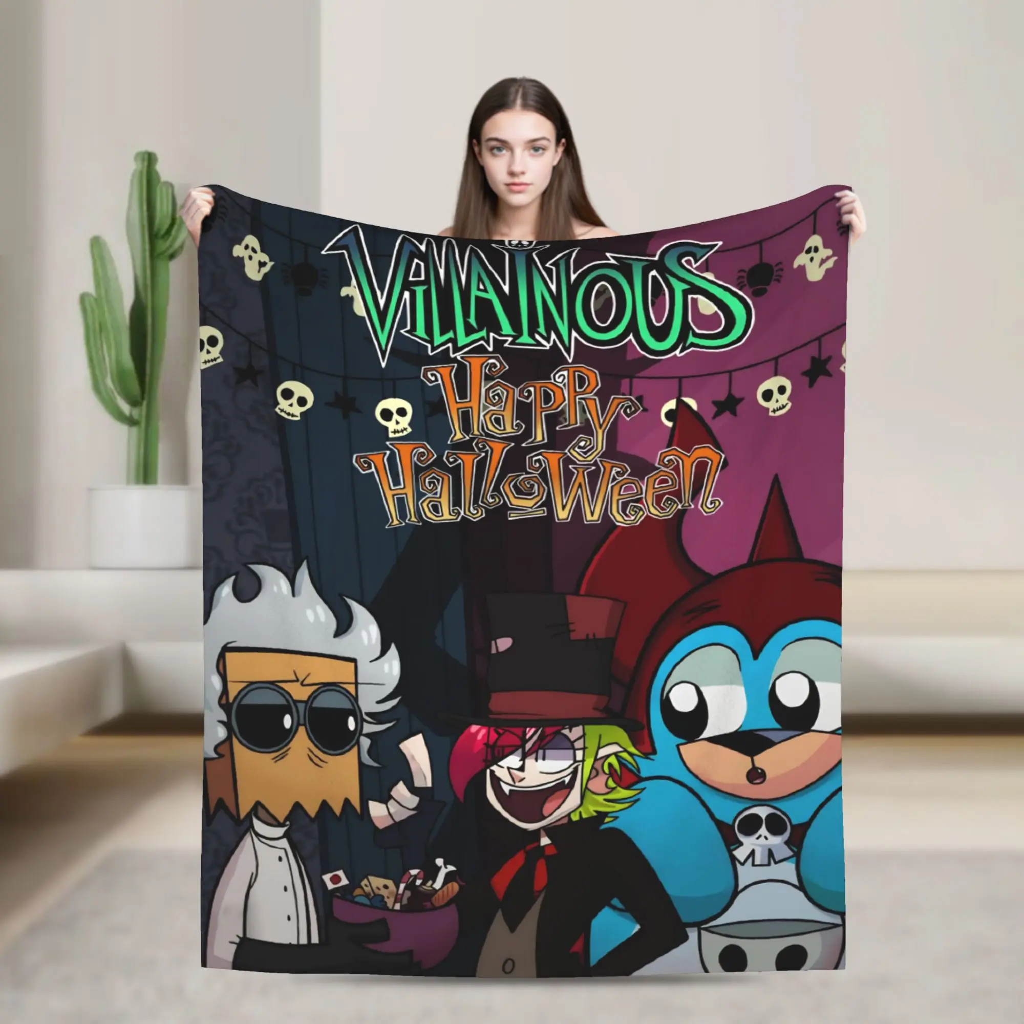 Villainous Comdy Gift Blanket For Men Women Super Soft Cozy  Throw Blankets for Living Room 50x60 Inches Multi-size