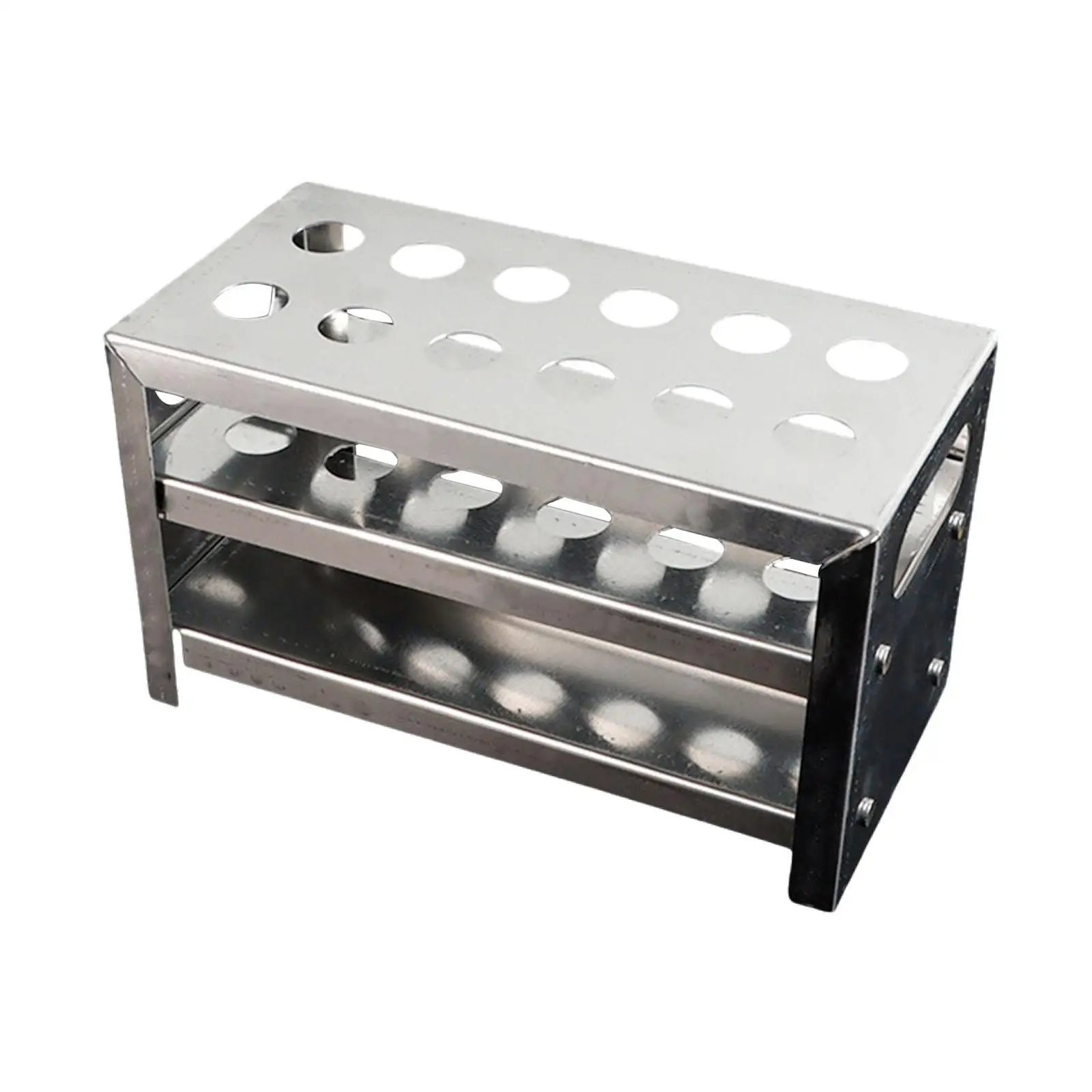 Sampling Tube Storage Rack 12 Holes Multipurpose Stable Aluminum Test Tube Stand Tube Storage Organizer