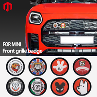Front Grill Emblem Badge For MINI R50 R52 F54 F55 F60 J01 Universal 3D Acrylic Car Logo Exterior Decoration Accessories Styling