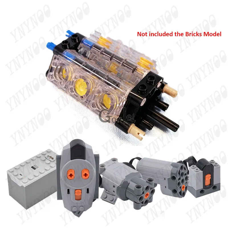 NEW Electronics Power Functions RC Motors Set fit for Ford GT 42154 RC Ver MOD Building Blocks Constructor DIY Brick Toys Gifts