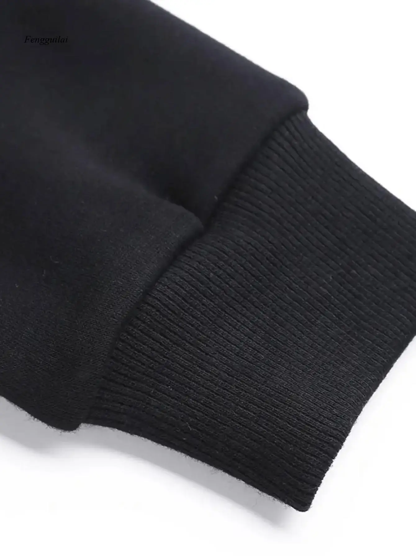 سترة بغطاء للرأس من Cottagecore Rabbit & Bunny - بلوفر، سويت شيرت بقلنسوة أسود مع طباعة أرنب، قابل للغسل في الغسالة #2