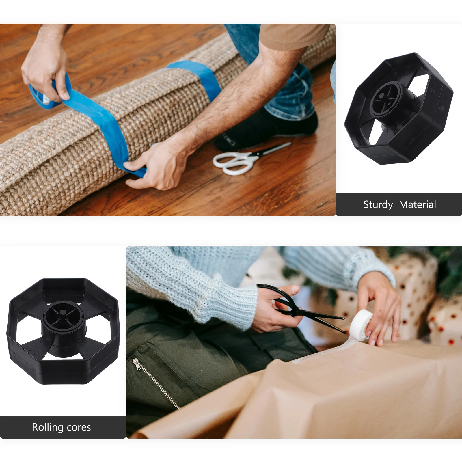 3 مجموعات من الملحقات الأساسية المتدحرجة لسطح المكتب، متعددة الاستخدامات، إعدادات مختلفة لعجلة حامل شريط سطح المكتب