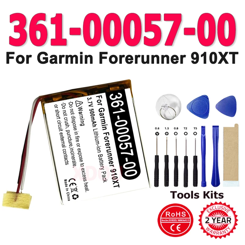 

New Replacement Battery For Garmin Forerunner 910XT Sports Watch 361-00057-00 361-00057-01 +tools