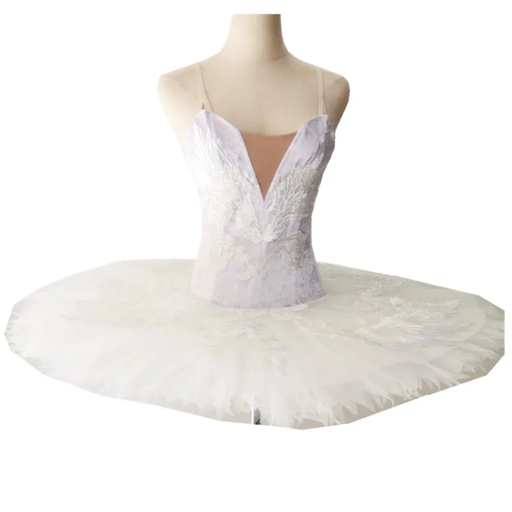 

White Swan Lake Ballet Tutu Skirt Professional Ballet Costumes Velvet Tops Girls Ballerina Dress Kids Belly Dancewear Adult