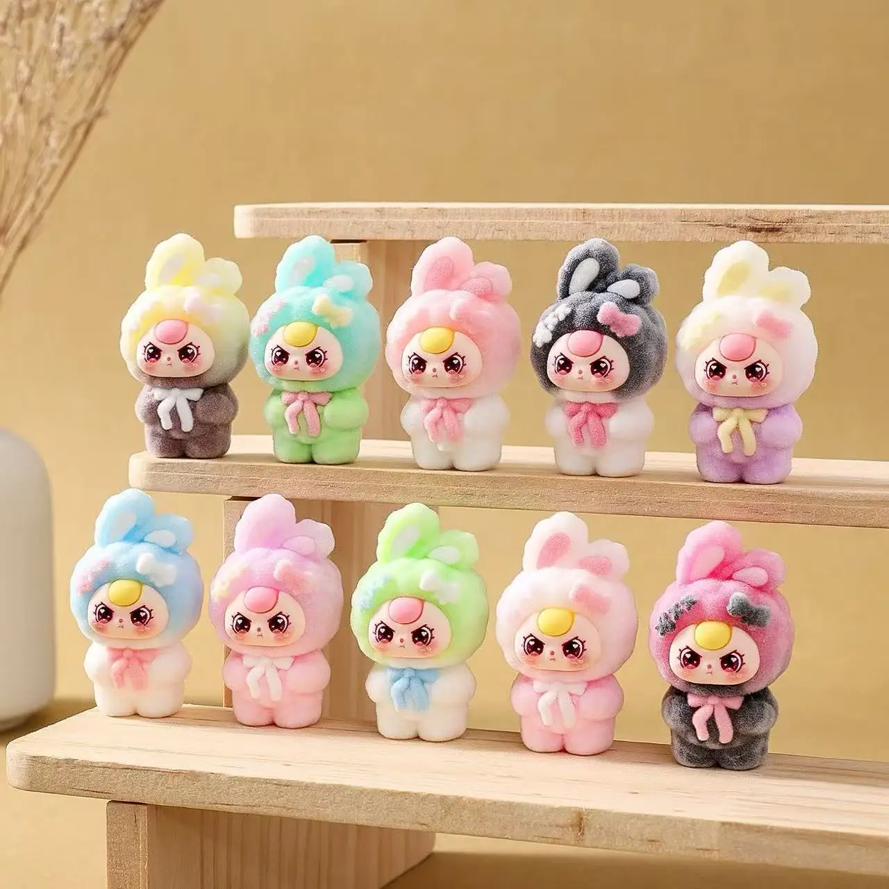

Flocking Plush Doll Desktop Ornaments Toy Children Play Gifts Soft Stuffed Toys Educational Fun Plaything for Kids
