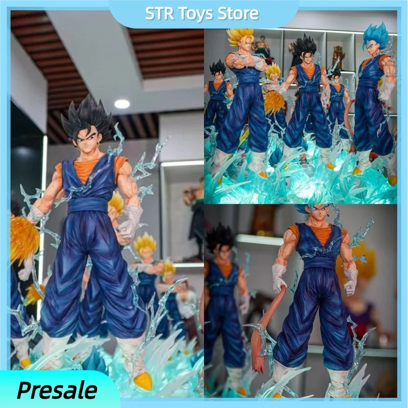 

Новая аниме-фигурка Dragon Ball Jt Статуя Vegetto 40 см Hb Can Emit Light Three Head Super Saiyan Фигурка Коллекционные рождественские подарки