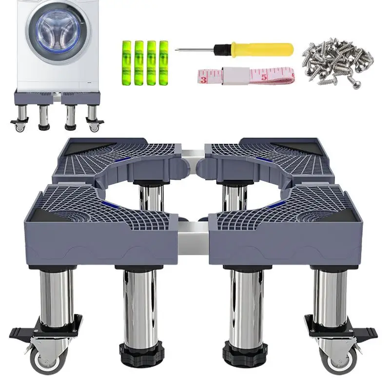 

Подставка для стиральной машины Регулируемая подставка для стиральной машины Многофункциональная подставка для стиральной машины с 4 сверхмощными ножками для посудомоечной машины