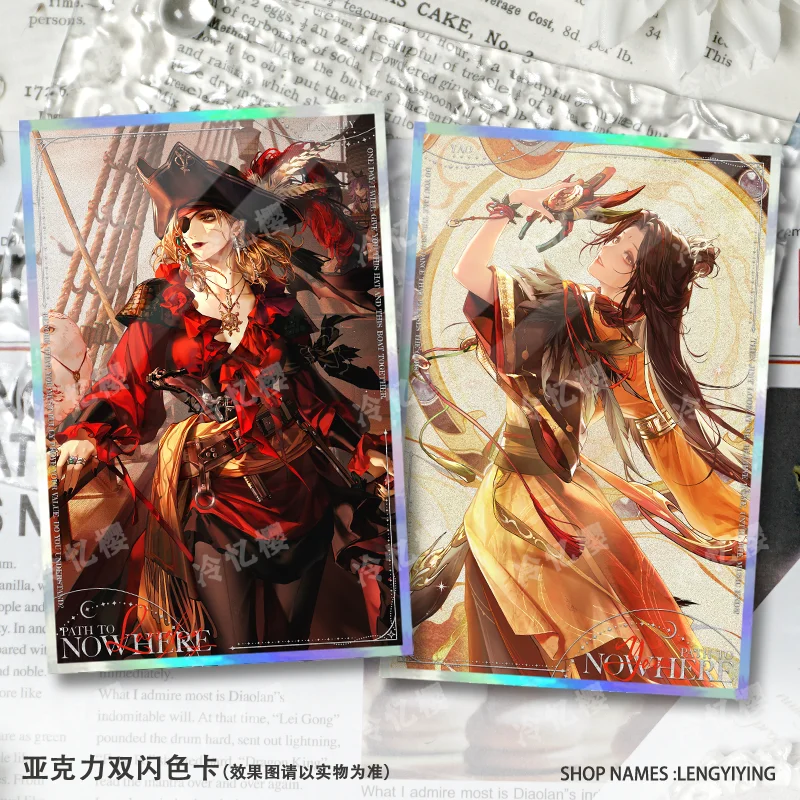 مجموعة أنيمي جديدة لعام 2025 مسار بطاقة التوقيع إلى أي مكان لانغلي أديلا هاميل جافوفانو كوسبلاي أكريليك مزدوج فلاش ورق ملون #3