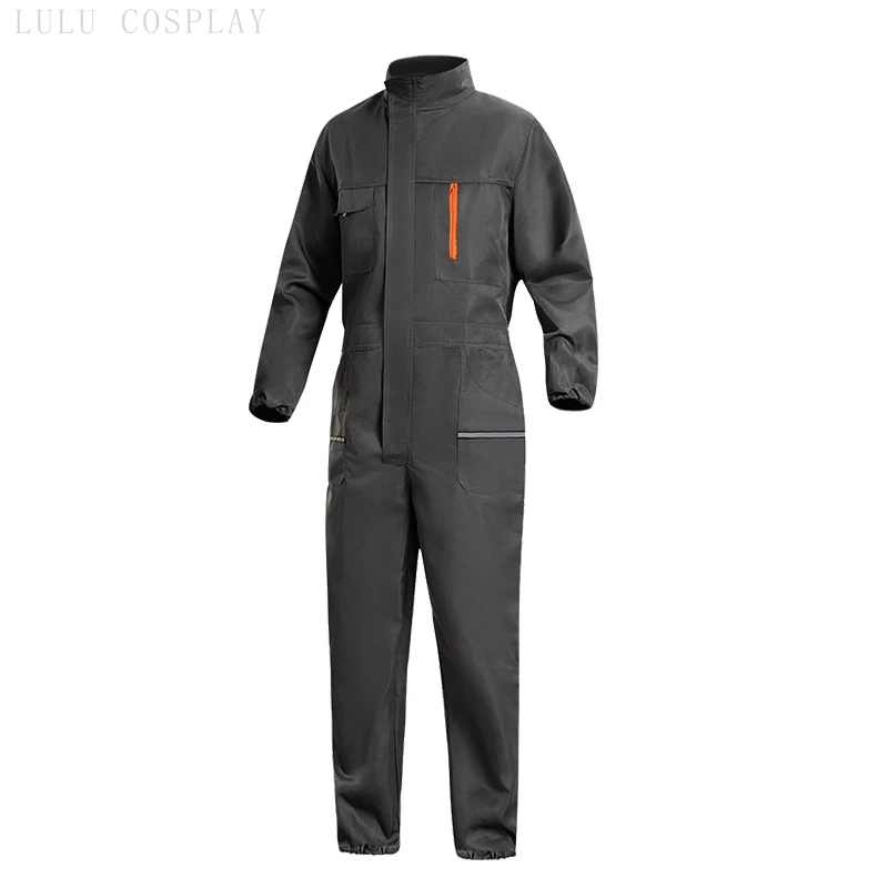 Unisex Mechanical Working Stands Up Collar Jumpsuits Warehouse Porter Working Coveralls Welding Suit Car Repair Workshop Uniform view 3