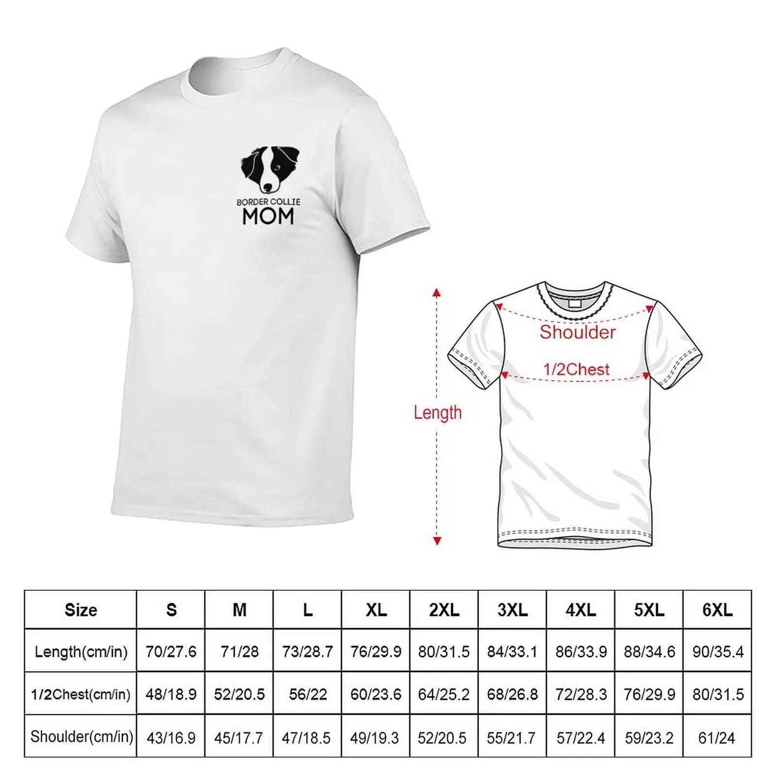Border Collie Mom T-Shirt t shirt man cotton t shirts for man cotton funny t shirt for man 100 percent cotton T-shirt